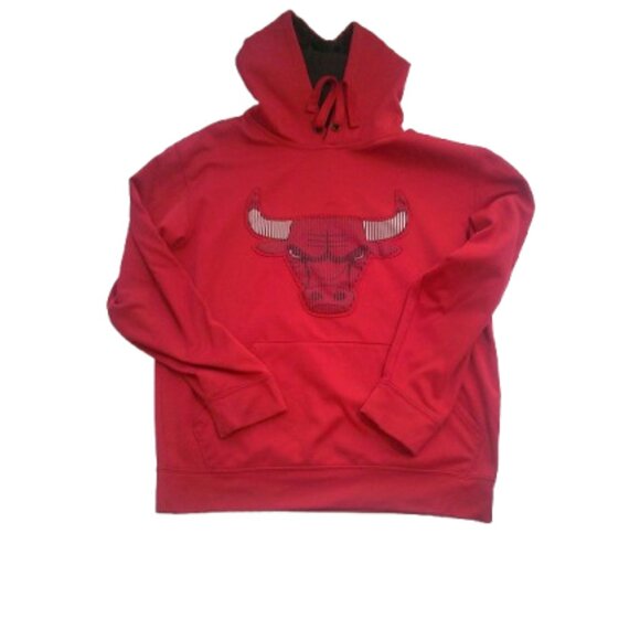 Vintage Chicago Bulls NBA Red Hoodie Y2K NBA Chicago Bulls Sweatshirt Size Med - Picture 5 of 7